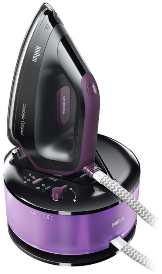 IS 2144 BK Carestyle Compact Bügelstation schwarz/violett von Braun