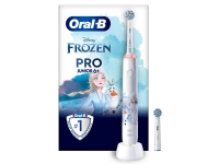 Oral-B PRO 14876673, Kinder, Rotierende Zahnbürste, Tägliche Pflege, Polieren, Sensibel, Mehrfarbig, Weiß, 4 x 30 sec, Weich von Braun