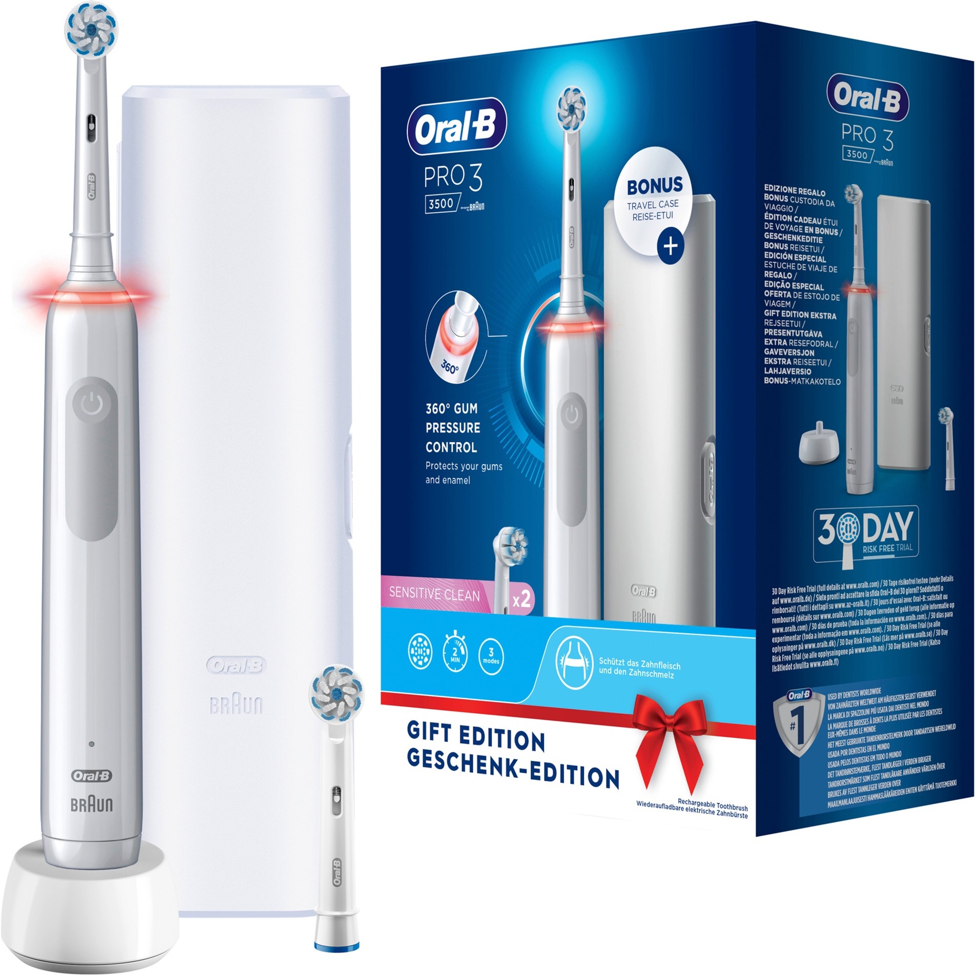 Oral-B Pro 3 3500, Elektrische Zahnbürste von Braun