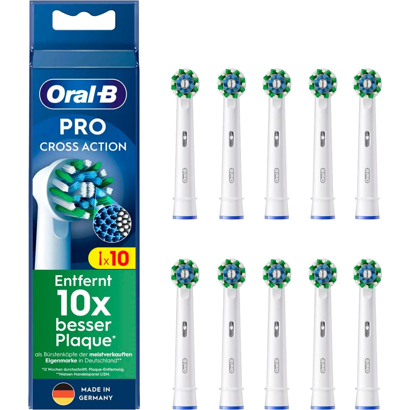 Oral-B Pro Cross Action Aufsteckbürsten 10er-Pack von Braun