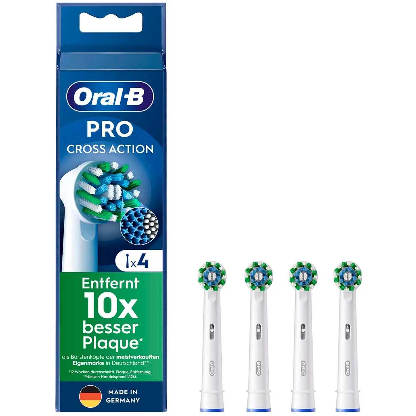 Oral-B Pro Cross Action Aufsteckbürsten 4er-Pack Oral-B Pro Cross Action Aufsteckbürsten 4er-Pack von Braun