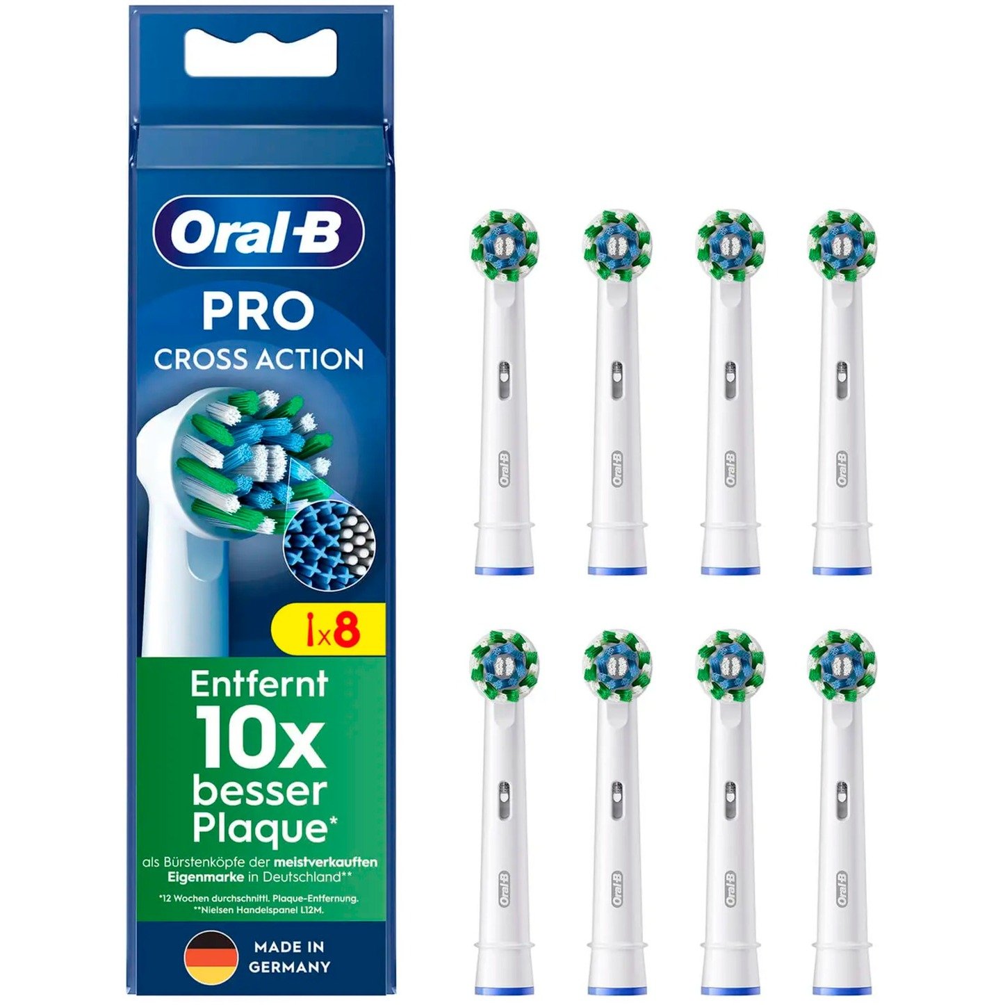 Oral-B Pro Cross Action Aufsteckbürsten 8er-Pack von Braun