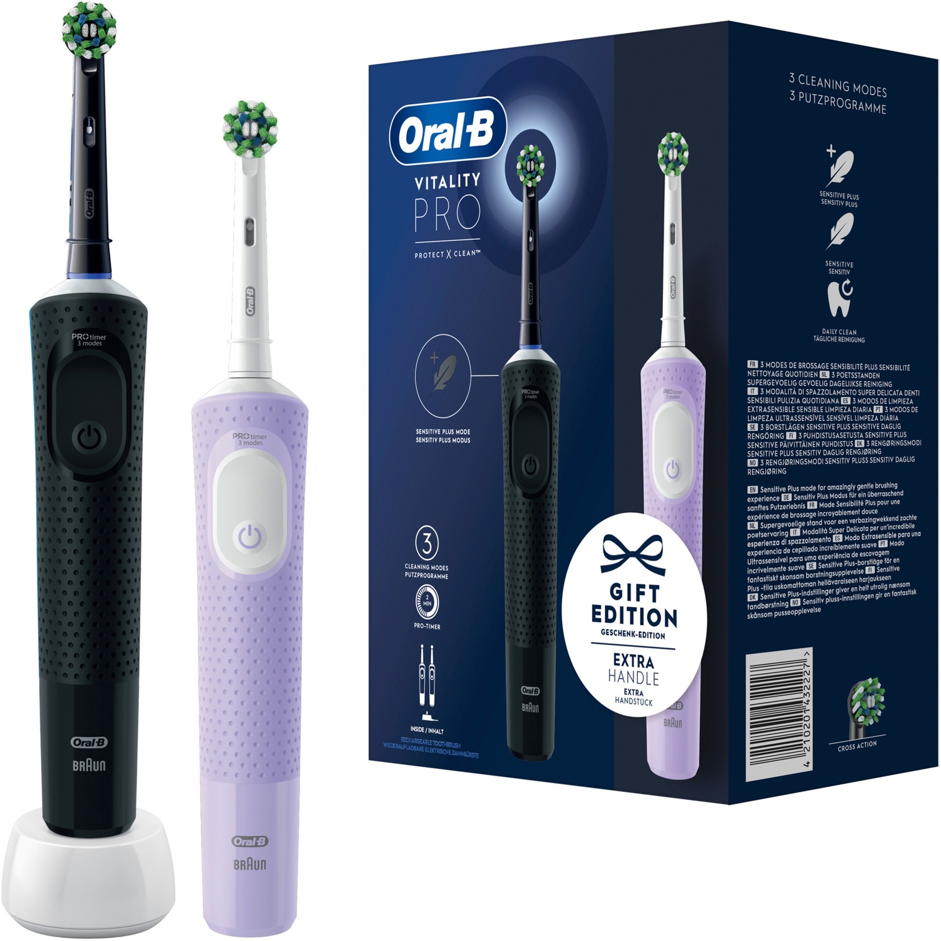 Oral-B Vitality Pro D103 Duo, Elektrische Zahnbürste von Braun