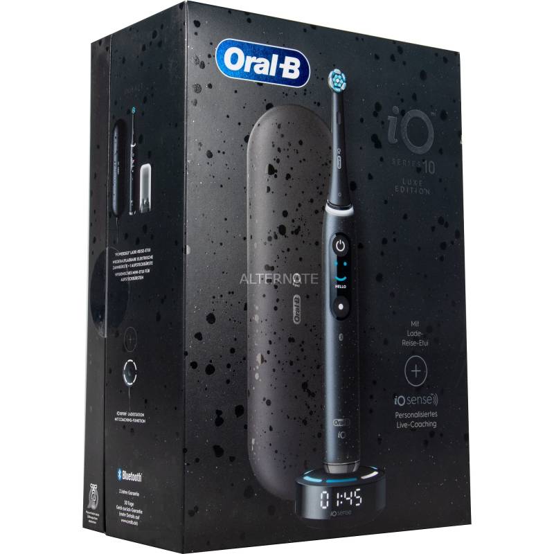 Oral-B iO Series 10 Black Onyx Luxe Edition, Elektrische Zahnbürste von Braun