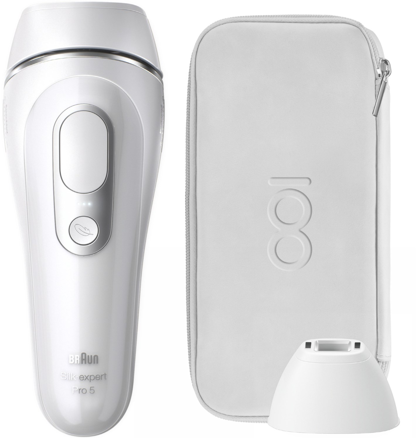 Silk Expert Pro 5 IPL Haarentfernungssystem weiß/silber Silk Expert Pro 5 IPL Haarentfernungssystem weiß/silber von Braun