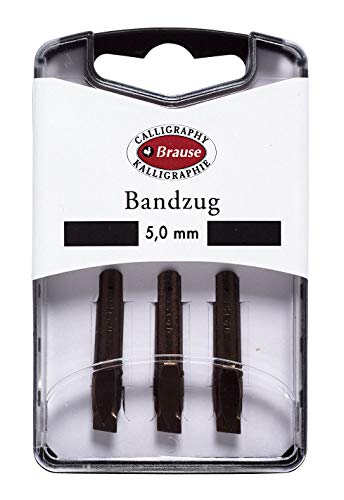 Brause 318050B - Box mit 3 Federn aus Metall, Bandzug 5 mm, ideal für Kalligraphie, 1 Box von Brause