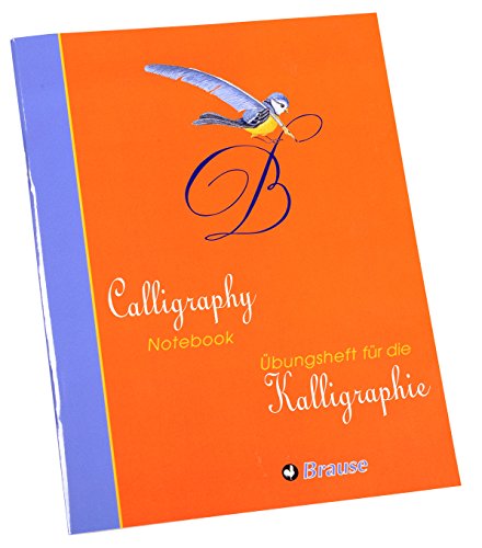 Brause 98204SB Kalligraphie Übungsheft Set Junior (mit 1 Übungsheft mit 40 Blatt und 16 Etiketten), Mehrfarbig, Schulheft von Brause
