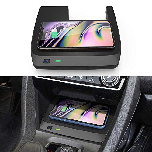Braveking1 Kabelloses Ladegerät Auto für Honda Civic der 10. Generation 2020 2019 2018 2017 2016 10W Schnell-3-Spulen-ladegerät Honda Civic Center Console-Zubehörfeld für iPhone 11 Samsung Huawei Braveking1 Kabelloses Ladegerät Auto für Honda Civic der 10. Generation 2020 2019 2018 2017 2016 10W Schnell-3-Spulen-ladegerät Honda Civic Center Console-Zubehörfeld für iPhone 11 Samsung Huawei von BraveKing