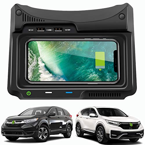 Kabelloses Ladegerät Auto für Honda CR-V 2019 2018 2017 Center Console-Zubehörfeld, 10W Qi Wireless Schnell-ladegerät mit 18W QC3.0 USB für iPhone 12/11/XS/XR/X/8, Samsung S20/S10/S9/S8 Kabelloses Ladegerät Auto für Honda CR-V 2019 2018 2017 Center Console-Zubehörfeld, 10W Qi Wireless Schnell-ladegerät mit 18W QC3.0 USB für iPhone 12/11/XS/XR/X/8, Samsung S20/S10/S9/S8 von BraveKing