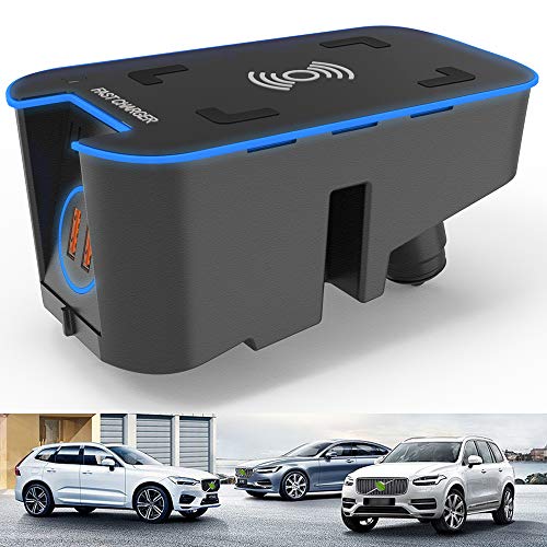 Upgrade Kabelloses Ladegerät Auto für Volvo XC90 XC60 V90 V60 S90 S60 2016-2021 Center Console, 15W Wireless Schnell-ladegerät mit 2 18W QC3.0 USB für iPhone 12/11/XS/X Samsung S20/S10/S9 Upgrade Kabelloses Ladegerät Auto für Volvo XC90 XC60 V90 V60 S90 S60 2016-2021 Center Console, 15W Wireless Schnell-ladegerät mit 2 18W QC3.0 USB für iPhone 12/11/XS/X Samsung S20/S10/S9 von BraveKing