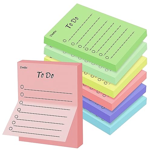 6 Packung Farbige Haftnotizen - 79 x 86 mm Sticky Notes, Selbstklebende Haftnotizzettel Klebezettel bunt zettel farbig Notizblöcke für Büro Haus, 300 Blatt insgesamt (6 Farbe) von Bravebull