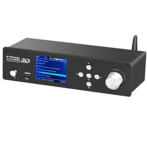 5.1 Surround Sound Decoder Separator Converter für DTS AC3, 4K 60Hz HDMI 2 in 1 Out, HDCP 2.2 HDR, Digital Analog Audio Video System 192Khz/24Bit, mit Bluetooth 5.0 Empfänger von BraveKing