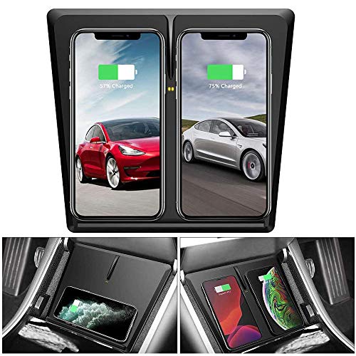 Braveking1 Kabelloses Auto Ladegerät für Tesla Model 3 10W Qi Wireless Handy-Ladepad mit 3-Spulen-Horizontal/Vertikalladung Tesla M3 Mittelkonsole Zubehör Ladegerät Panel für iPhone Samsung Huawei Braveking1 Kabelloses Auto Ladegerät für Tesla Model 3 10W Qi Wireless Handy-Ladepad mit 3-Spulen-Horizontal/Vertikalladung Tesla M3 Mittelkonsole Zubehör Ladegerät Panel für iPhone Samsung Huawei von BraveKing