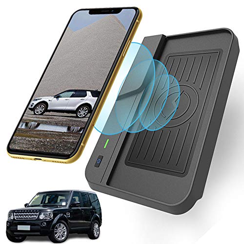 Braveking1 Kabelloses Ladegerät Auto 10W Qi Wireless Charger Schnell-3-Spulen-ladegerät für Land Rover Discovery Sport 2020 2019 2018 2017 2016 2015 Center Console-Zubehörfeld für iPhone Samsung von Braveking1