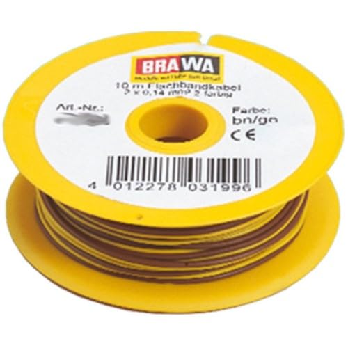 Brawa 32390 Doppellitze 0,14mm², 25m, braun-gelb Brawa 32390 Doppellitze 0,14mm², 25m, braun-gelb von Brawa