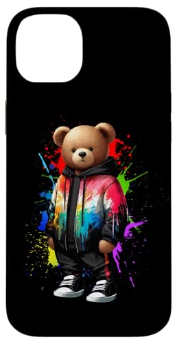 Teddybär, bunt, Hip-Hop-Musikkultur, Rap-Liebhaber Hülle für iPhone 14 Plus von Break Dance Hip Hop Dancer Hip Hop Music