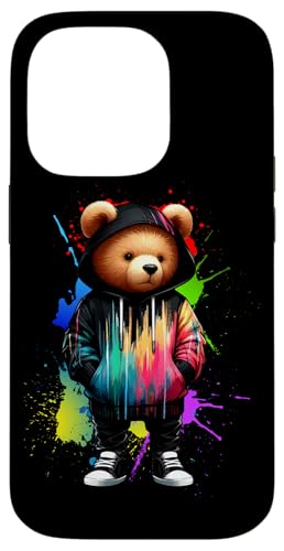 Teddybär, bunt, Hip-Hop-Musikkultur, Rap-Liebhaber Hülle für iPhone 14 Pro von Break Dance Hip Hop Dancer Hip Hop Music