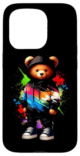 Teddybär, bunt, Hip-Hop-Musikkultur, Rap-Liebhaber Hülle für iPhone 15 Pro von Break Dance Hip Hop Dancer Hip Hop Music