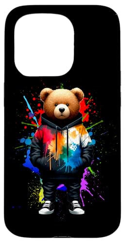 Teddybär, bunt, Hip-Hop-Musikkultur, Rap-Liebhaber Hülle für iPhone 15 Pro von Break Dance Hip Hop Dancer Hip Hop Music