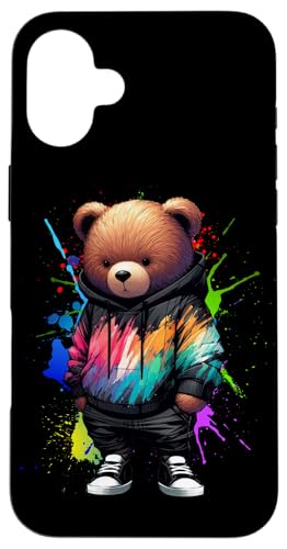 Teddybär, bunt, Hip-Hop-Musikkultur, Rap-Liebhaber Hülle für iPhone 16 Plus Teddybär, bunt, Hip-Hop-Musikkultur, Rap-Liebhaber Hülle für iPhone 16 Plus von Break Dance Hip Hop Dancer Hip Hop Music