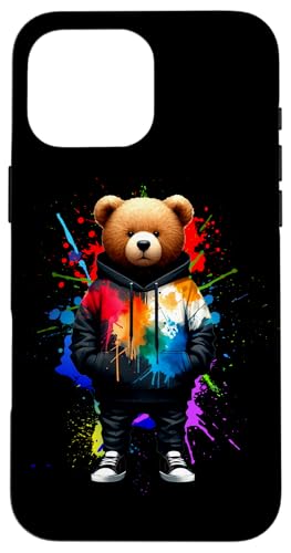 Teddybär, bunt, Hip-Hop-Musikkultur, Rap-Liebhaber Hülle für iPhone 16 Pro Max Teddybär, bunt, Hip-Hop-Musikkultur, Rap-Liebhaber Hülle für iPhone 16 Pro Max von Break Dance Hip Hop Dancer Hip Hop Music