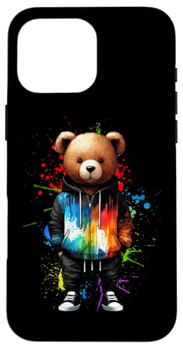 Teddybär, bunt, Hip-Hop-Musikkultur, Rap-Liebhaber Hülle für iPhone 16 Pro Max Teddybär, bunt, Hip-Hop-Musikkultur, Rap-Liebhaber Hülle für iPhone 16 Pro Max von Break Dance Hip Hop Dancer Hip Hop Music