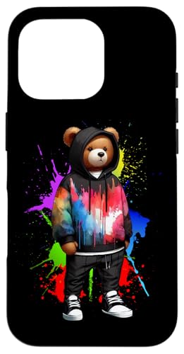 Teddybär, bunt, Hip-Hop-Musikkultur, Rap-Liebhaber Hülle für iPhone 16 Pro von Break Dance Hip Hop Dancer Hip Hop Music