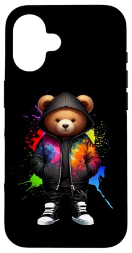 Teddybär, bunt, Hip-Hop-Musikkultur, Rap-Liebhaber Hülle für iPhone 16 Teddybär, bunt, Hip-Hop-Musikkultur, Rap-Liebhaber Hülle für iPhone 16 von Break Dance Hip Hop Dancer Hip Hop Music