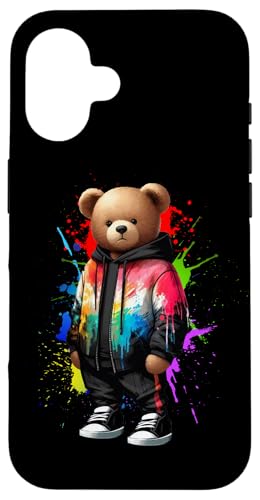Teddybär, bunt, Hip-Hop-Musikkultur, Rap-Liebhaber Hülle für iPhone 16 Teddybär, bunt, Hip-Hop-Musikkultur, Rap-Liebhaber Hülle für iPhone 16 von Break Dance Hip Hop Dancer Hip Hop Music