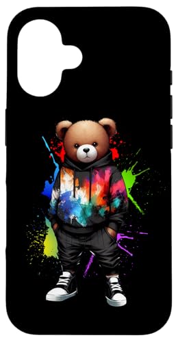 Teddybär, bunt, Hip-Hop-Musikkultur, Rap-Liebhaber Hülle für iPhone 16 Teddybär, bunt, Hip-Hop-Musikkultur, Rap-Liebhaber Hülle für iPhone 16 von Break Dance Hip Hop Dancer Hip Hop Music