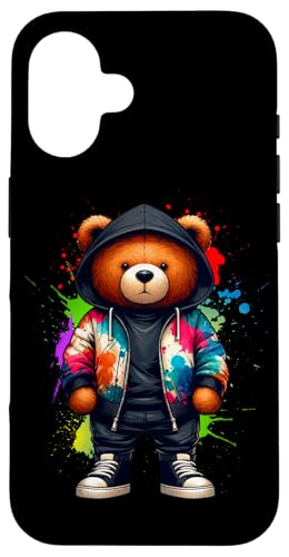 Teddybär, bunt, Hip-Hop-Musikkultur, Rap-Liebhaber Hülle für iPhone 16 Teddybär, bunt, Hip-Hop-Musikkultur, Rap-Liebhaber Hülle für iPhone 16 von Break Dance Hip Hop Dancer Hip Hop Music