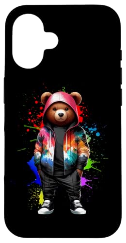 Teddybär, bunt, Hip-Hop-Musikkultur, Rap-Liebhaber Hülle für iPhone 16 Teddybär, bunt, Hip-Hop-Musikkultur, Rap-Liebhaber Hülle für iPhone 16 von Break Dance Hip Hop Dancer Hip Hop Music