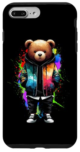 Teddybär, bunt, Hip-Hop-Musikkultur, Rap-Liebhaber Hülle für iPhone 7 Plus/8 Plus von Break Dance Hip Hop Dancer Hip Hop Music