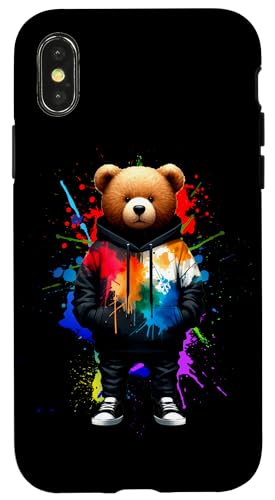 Teddybär, bunt, Hip-Hop-Musikkultur, Rap-Liebhaber Hülle für iPhone X/XS Teddybär, bunt, Hip-Hop-Musikkultur, Rap-Liebhaber Hülle für iPhone X/XS von Break Dance Hip Hop Dancer Hip Hop Music