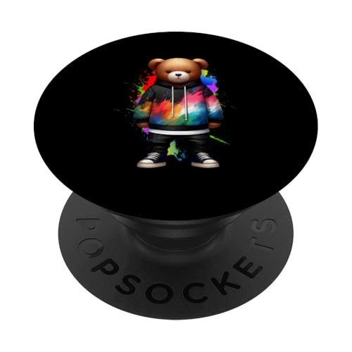 Teddybär, bunt, Hip-Hop-Musikkultur, Rap-Liebhaber PopSockets Klebender PopGrip Teddybär, bunt, Hip-Hop-Musikkultur, Rap-Liebhaber PopSockets Klebender PopGrip von Break Dance Hip Hop Dancer Hip Hop Music