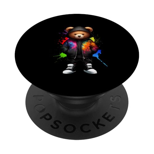 Teddybär, bunt, Hip-Hop-Musikkultur, Rap-Liebhaber PopSockets Klebender PopGrip Teddybär, bunt, Hip-Hop-Musikkultur, Rap-Liebhaber PopSockets Klebender PopGrip von Break Dance Hip Hop Dancer Hip Hop Music