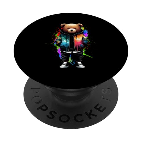 Teddybär, bunt, Hip-Hop-Musikkultur, Rap-Liebhaber PopSockets Klebender PopGrip Teddybär, bunt, Hip-Hop-Musikkultur, Rap-Liebhaber PopSockets Klebender PopGrip von Break Dance Hip Hop Dancer Hip Hop Music