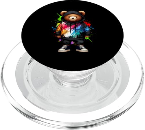 Teddybär, bunt, Hip-Hop-Musikkultur, Rap-Liebhaber PopSockets PopGrip für MagSafe Teddybär, bunt, Hip-Hop-Musikkultur, Rap-Liebhaber PopSockets PopGrip für MagSafe von Break Dance Hip Hop Dancer Hip Hop Music