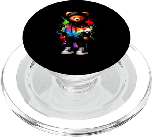 Teddybär, bunt, Hip-Hop-Musikkultur, Rap-Liebhaber PopSockets PopGrip für MagSafe Teddybär, bunt, Hip-Hop-Musikkultur, Rap-Liebhaber PopSockets PopGrip für MagSafe von Break Dance Hip Hop Dancer Hip Hop Music