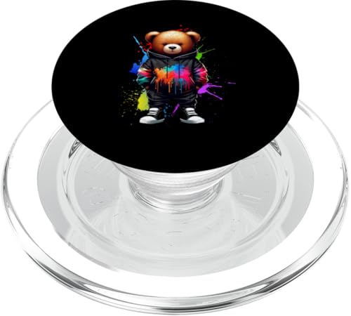 Teddybär, bunt, Hip-Hop-Musikkultur, Rap-Liebhaber PopSockets PopGrip für MagSafe Teddybär, bunt, Hip-Hop-Musikkultur, Rap-Liebhaber PopSockets PopGrip für MagSafe von Break Dance Hip Hop Dancer Hip Hop Music