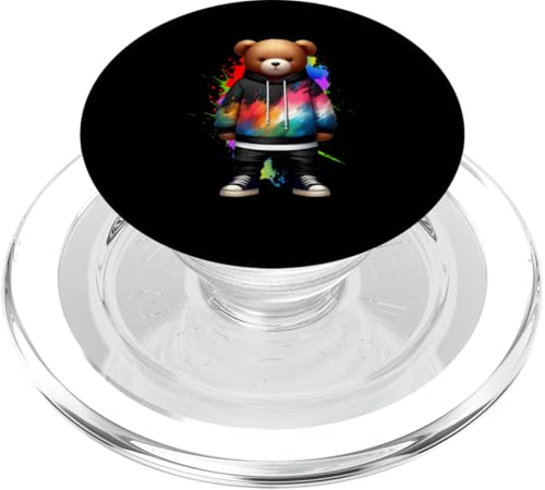 Teddybär, bunt, Hip-Hop-Musikkultur, Rap-Liebhaber PopSockets PopGrip für MagSafe Teddybär, bunt, Hip-Hop-Musikkultur, Rap-Liebhaber PopSockets PopGrip für MagSafe von Break Dance Hip Hop Dancer Hip Hop Music