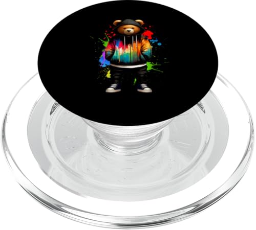 Teddybär, bunt, Hip-Hop-Musikkultur, Rap-Liebhaber PopSockets PopGrip für MagSafe Teddybär, bunt, Hip-Hop-Musikkultur, Rap-Liebhaber PopSockets PopGrip für MagSafe von Break Dance Hip Hop Dancer Hip Hop Music