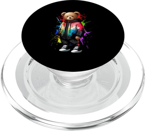 Teddybär, bunt, Hip-Hop-Musikkultur, Rap-Liebhaber PopSockets PopGrip für MagSafe Teddybär, bunt, Hip-Hop-Musikkultur, Rap-Liebhaber PopSockets PopGrip für MagSafe von Break Dance Hip Hop Dancer Hip Hop Music