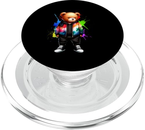 Teddybär, bunt, Hip-Hop-Musikkultur, Rap-Liebhaber PopSockets PopGrip für MagSafe Teddybär, bunt, Hip-Hop-Musikkultur, Rap-Liebhaber PopSockets PopGrip für MagSafe von Break Dance Hip Hop Dancer Hip Hop Music