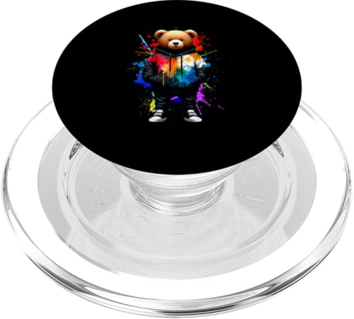 Teddybär, bunt, Hip-Hop-Musikkultur, Rap-Liebhaber PopSockets PopGrip für MagSafe Teddybär, bunt, Hip-Hop-Musikkultur, Rap-Liebhaber PopSockets PopGrip für MagSafe von Break Dance Hip Hop Dancer Hip Hop Music