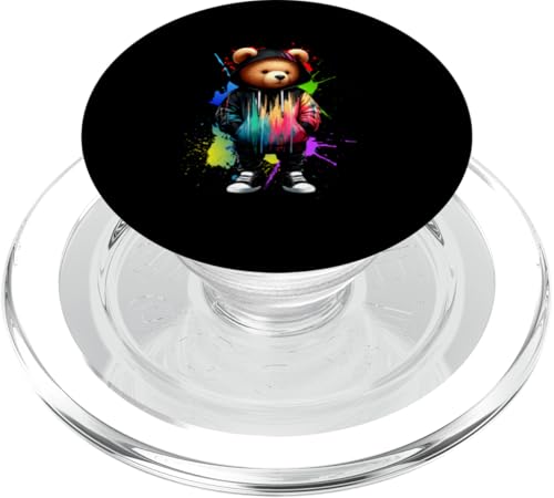 Teddybär, bunt, Hip-Hop-Musikkultur, Rap-Liebhaber PopSockets PopGrip für MagSafe Teddybär, bunt, Hip-Hop-Musikkultur, Rap-Liebhaber PopSockets PopGrip für MagSafe von Break Dance Hip Hop Dancer Hip Hop Music