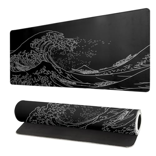 Brecoy Großes Mauspad mit japanischer Meereswelle, Anime-Gaming, erweiterte Kanagawa-Matte, Schreibtischunterlage, 3 mm dick, lang, rutschfeste Gummiunterseite, 80 x 30 cm Brecoy Großes Mauspad mit japanischer Meereswelle, Anime-Gaming, erweiterte Kanagawa-Matte, Schreibtischunterlage, 3 mm dick, lang, rutschfeste Gummiunterseite, 80 x 30 cm von Brecoy