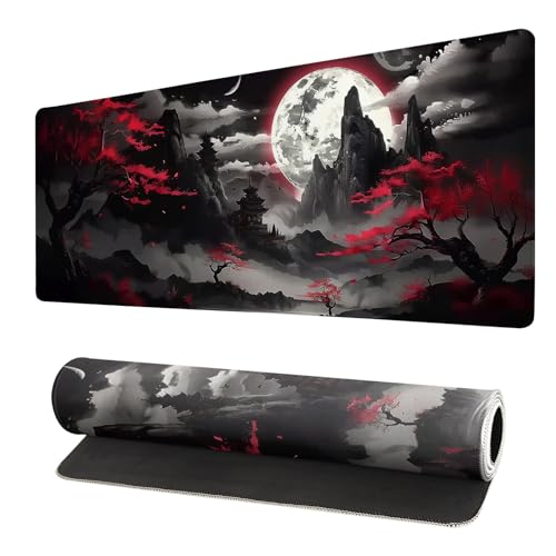 Erweitertes Gaming-Mauspad, große Schreibtischunterlage, XL, Anime-Mauspad, wasserdicht mit genähten Kanten, rutschfestes Schreibtisch-Pad für Zuhause und Büro, erhöhen Sie Ihre 80 x 30 cm (Night Erweitertes Gaming-Mauspad, große Schreibtischunterlage, XL, Anime-Mauspad, wasserdicht mit genähten Kanten, rutschfestes Schreibtisch-Pad für Zuhause und Büro, erhöhen Sie Ihre 80 x 30 cm (Night von Brecoy