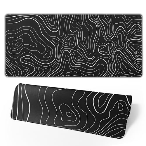 Topografisches Kontur-Mauspad, groß, Gaming-Mauspad, Schreibtischunterlage, 80 x 30 cm lang, Computer-Tastatur, Mauspad mit 3 mm Rutschfester Unterseite und genähtem Rand für Gaming und Büro Topografisches Kontur-Mauspad, groß, Gaming-Mauspad, Schreibtischunterlage, 80 x 30 cm lang, Computer-Tastatur, Mauspad mit 3 mm Rutschfester Unterseite und genähtem Rand für Gaming und Büro von Brecoy
