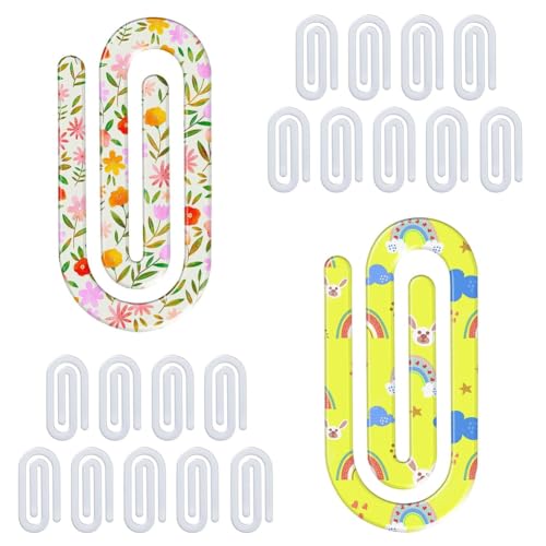 Breeshy 20er-Pack Sublimations-Rohlinge Aus Acryl, Büroklammern, 10,2 X 5,1 cm, Jumbo-Sublimations-Büroklammern für Büro, Zuhause, Schule, Heimwerken von Breeshy